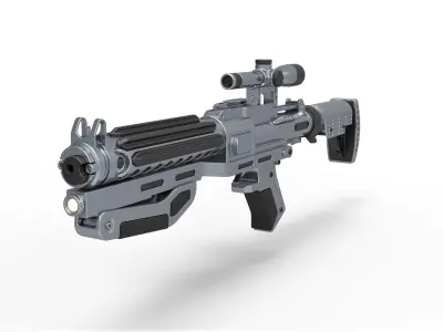 Captain Phasma Blaster rifle F-11D Star Wars The Force Awakens 3D model