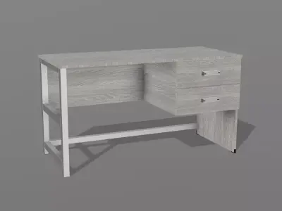 Modern Office Desk with Drawers  Product Design Model Free 3D model