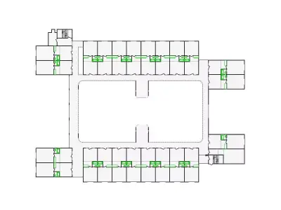 Commercial Interior Sketch - 45001-53000 SF - Xactimate 3D model