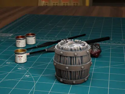 Fish Barrel - Pre-Supported 3D print model