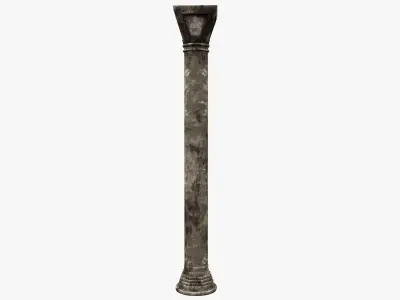 Column stone Low-poly 3D model