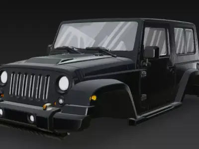 jeep upper body 3D model