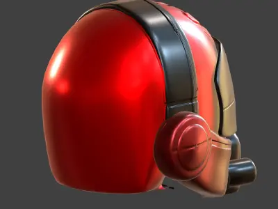 Helmet plastic mask Low-poly 3D model Low-poly 3D model Low-poly 3D model