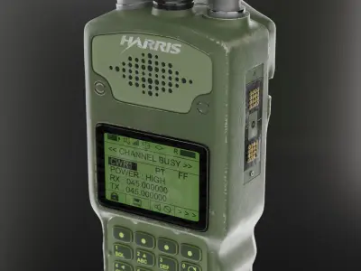 Harris Falcon Portable Radio High-poly 3D model