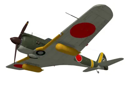 Ki43 Hayabusa type2-kou oscar 3D model