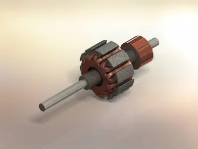 AC motor of hair dryer 3D model