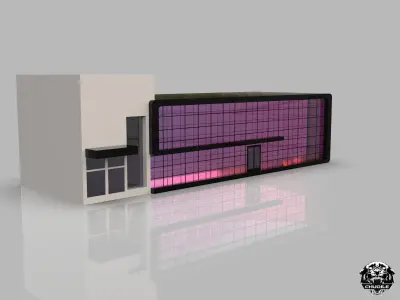 Modern Building Sports Low-poly 3D model