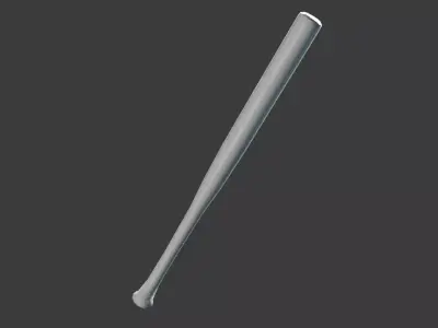 Game-Ready Realistic Wooden Baseball Bat Dirty PBR Low-poly 3D model