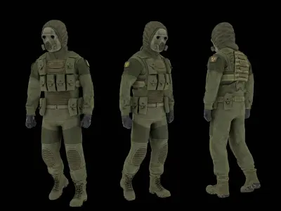 Stalker like suit for Dayz n1 Low-poly 3D model