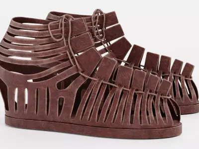 Caligae Sandals - Roman Armor Equipment 3D model
