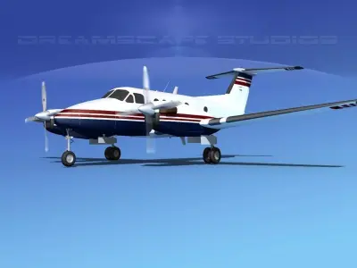 Beechcraft B200 GT King Air V05 3D model