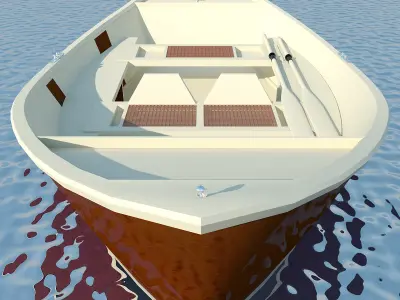 Wooden Boat MAX 2011 3D model