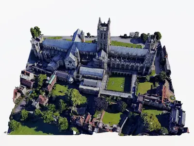 Canterbury Cathedral Low-poly 3D model