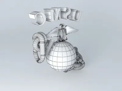 USMC EAGLE GLOBE AND ANCHOR 3D model