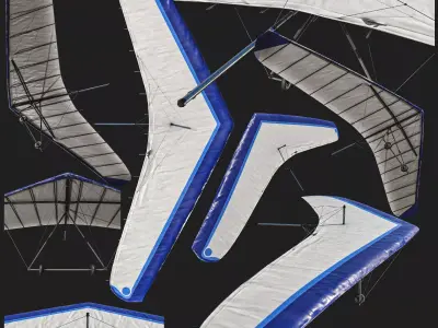 Hang Glider Low-poly 3D model