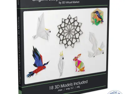 Origami Sculpture Collection 3D model