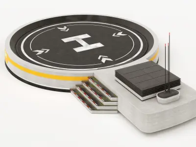 Sci-Fi Landing Pad 02 3D model