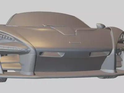 High Performance Supercar Low-poly 3D model