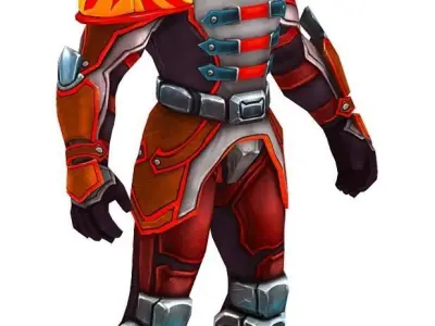 Low Poly Man Cyborg Trooper Soldier 3D Model Low-poly 3D model