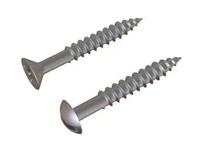 Wood Screws 3D Model 3D model