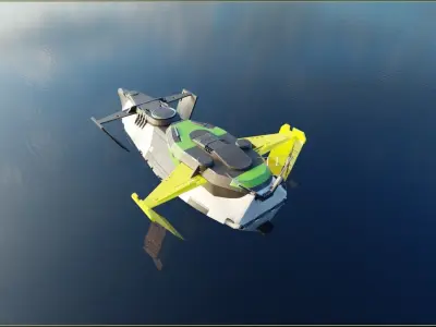 Sensor Scout Ship Low-poly 3D model