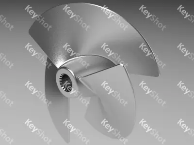 Jet ski propeller 3D print model