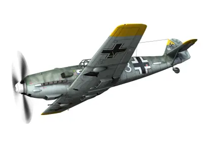 Messerschmitt - BF-109 E - White 13 3D model