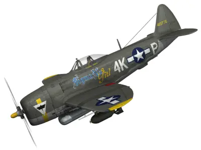 Republic P-47D Thunderbolt - Sigma Nu Girl 3D model