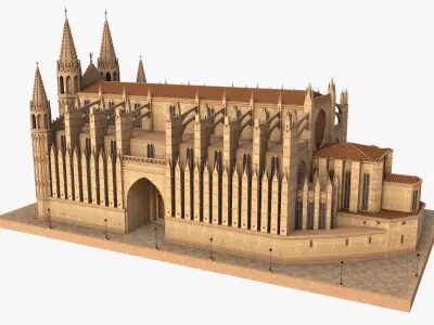 Palma Cathedral Mallorca 3D model