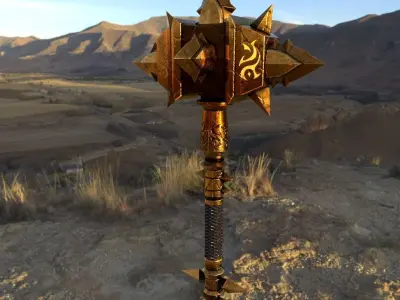 Sulfuras Hand of Ragnaros Low-poly 3D model