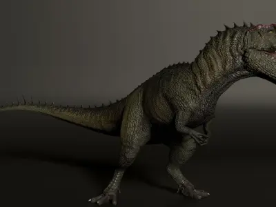 Giganotosaurus dinosaur Low-poly 3D model