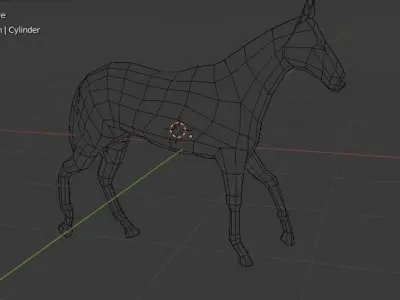 Rigged Low-Poly Horse Low-poly 3D model