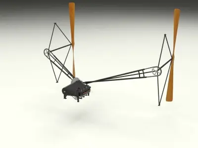 Wright Flyer Propulsion 3D model