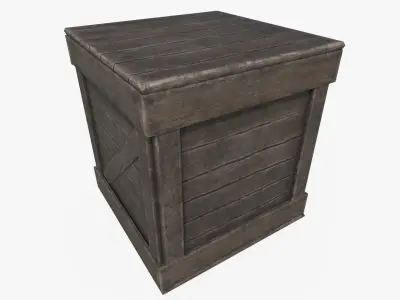Medieval Box Low-poly 3D model