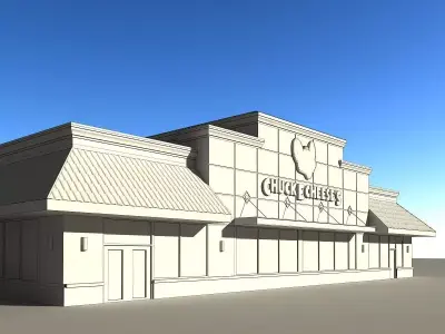 Chuk E Cheese burger Low-poly 3D model