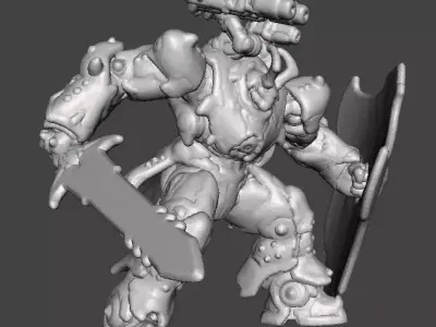 DARK LORD ARMOR MINIATURE MODEL FIGURE FANTASY SCIFI GAMES RPG 3D print model