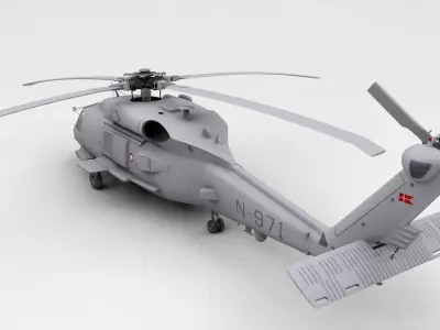 MH-60R Danish Seahawk Navy Helicopter 3D model