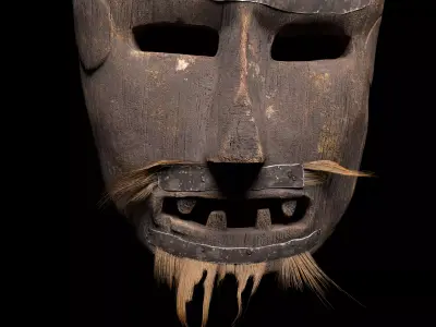 Mask Animistic Low-poly 3D model