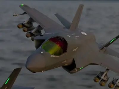 Lockheed Martin F-35B Lightning II  -  NOT RIGGED Low-poly 3D model
