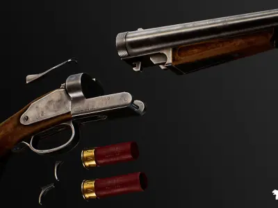 FPS Western Guns Vol 3 Low-poly 3D model