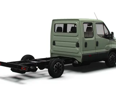Iveco Daily Crew Cab L2 Chassis 2024 3D model