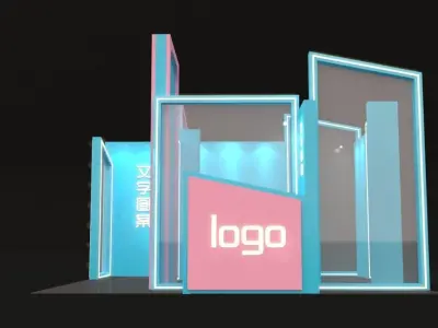 business show exhibition space design 3D model