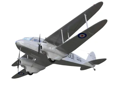de Havilland DH89 Dragon Rapide 3D model