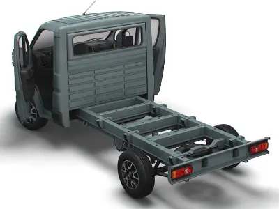 Fiat Ducato Chassis Truck SCab 3450WB HQInterior 2023 3D model