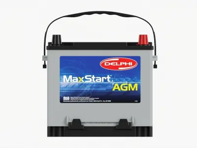 Delphi MaxStart AGM Car Battery 3D model