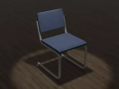 Generic Table Chair Set  Free low-poly 3D model
