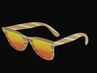 Bamboo Sunglasses 3D model