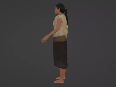 Hohokam Woman Low-poly 3D model
