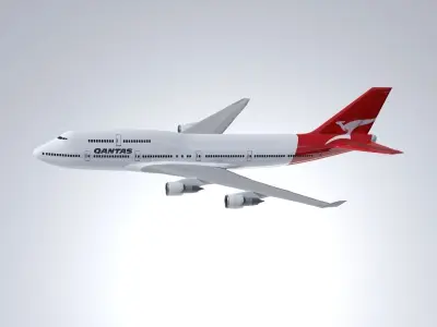 boeing 747-400 Qantas 3D model