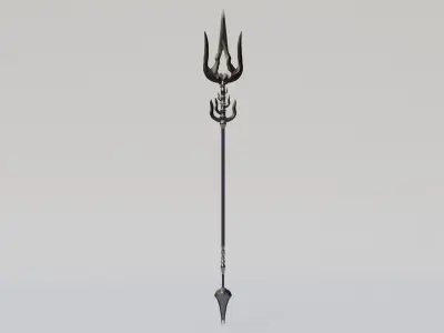 Dark Trident Low-poly 3D model